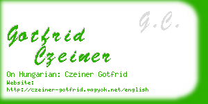 gotfrid czeiner business card